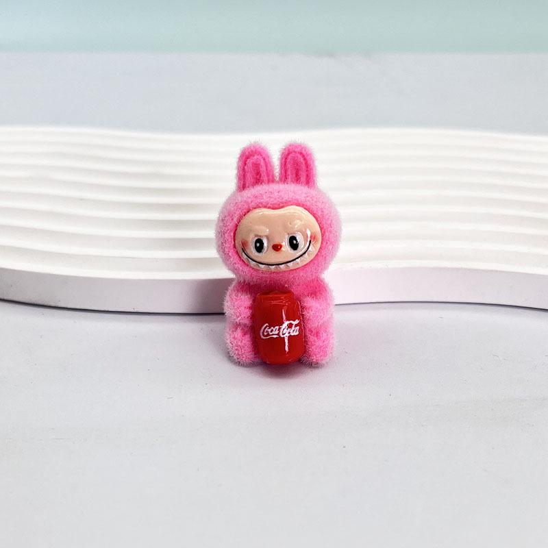 Flocked Coca-Cola Skateboard DIY Keychain with Resin Cartoons Blind Bag Edition