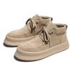 Fashion mens casual cowboy desert boots lace-up cow suede leather flats shoes outdoors work platform boot spring autumn ankle botas mans
