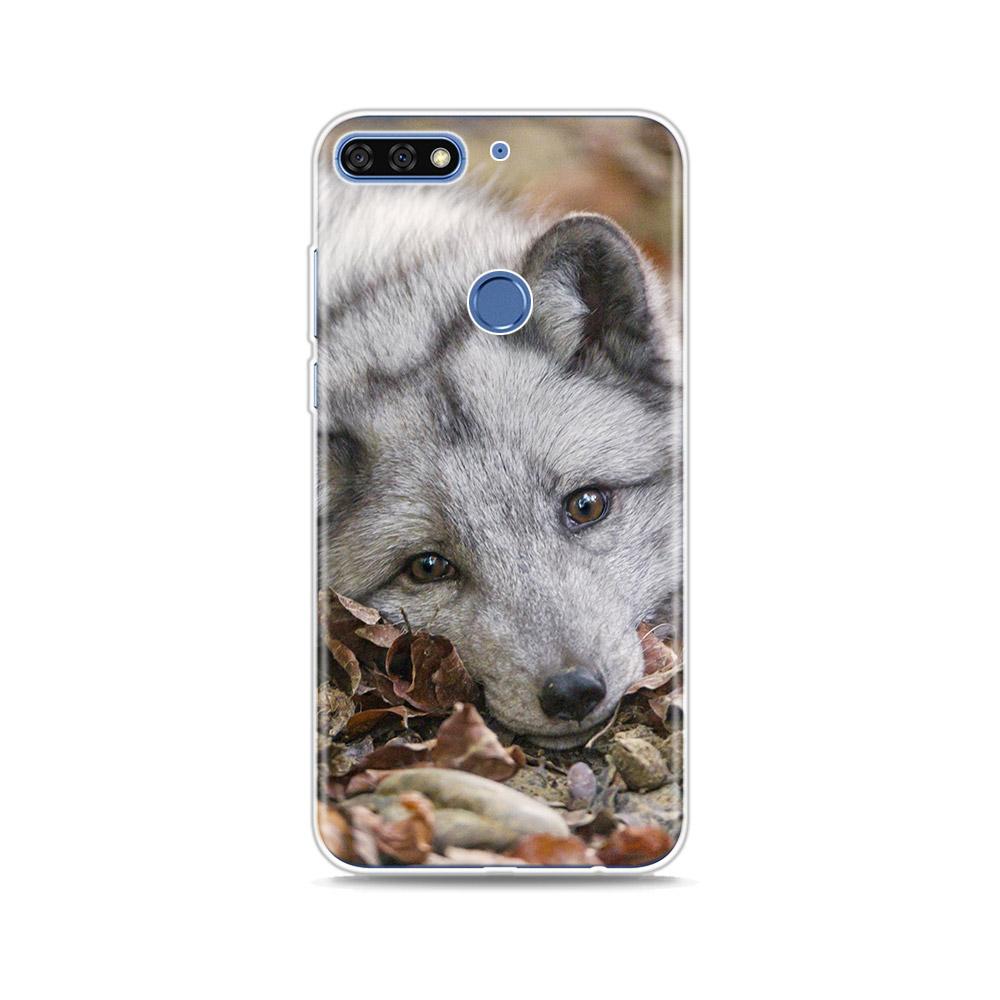 Roztomilý silikonový kryt na telefon polární liška pro Honor 20 20S 20E 8 8A Prime 8X MAX 8C 8S 7A 7C 7S Pro