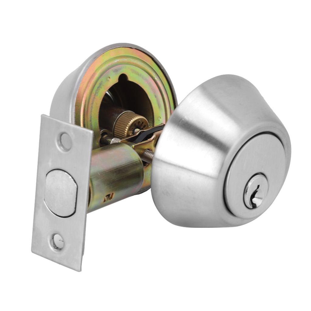 Stainless Steel Door Double Cylinder Deadbolt Lock Keyed On Both Sides for Wood Door
