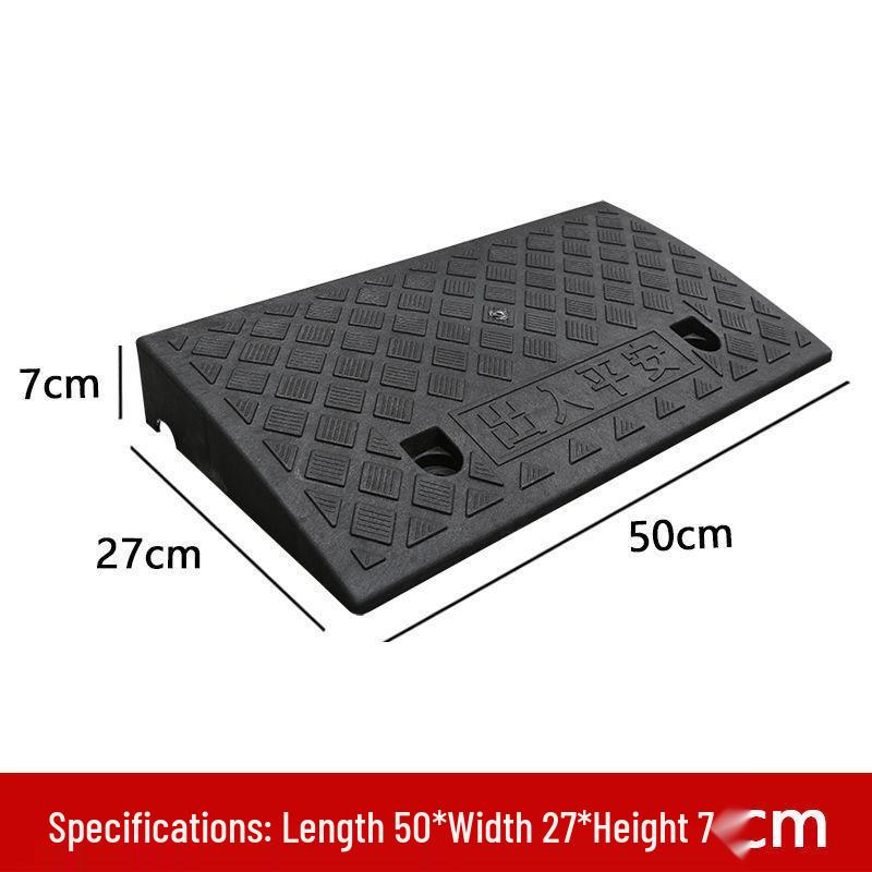 Uphill Step Mat: Plastic Slope Curb Car Sill and Speed Bump