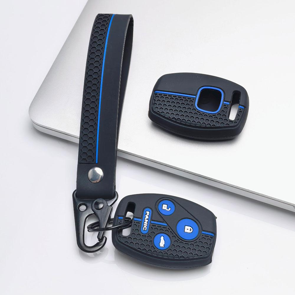 Silicone Car Key Cover Keychain for Honda Civic Accord CR-V Fit Jazz HR-V Vezel City Civic Accord CR-V Fit Jazz HR-V Vezel City Hybrid