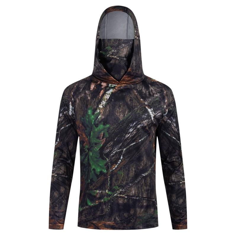 Mens Quick-Dry Breathable Mesh Hunting Fishing Sun Protection Shirt Outdoor Activities Fall Winter
