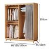 Yumei Era Minimalist Fabric Curtain Wardrobe