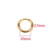 10 Stück 316L Edelstahl Creolen Ohrringe Damen Herren Punk Hiphop Kreisförmige Ohrstecker Ring Schmuck Goldfarbe Zubehör Großhandel