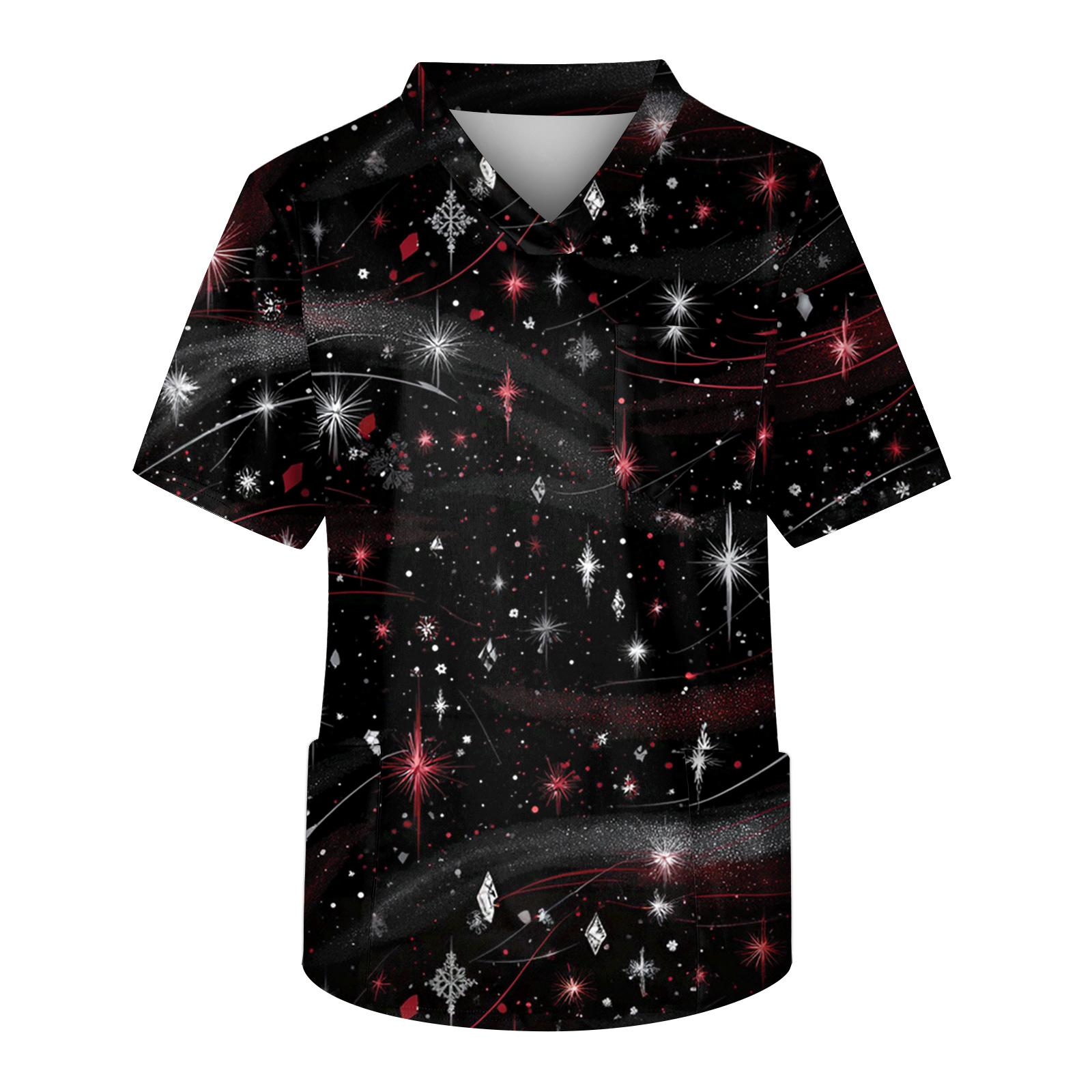 

Мужской топ с коротким рукавом, V-образным вырезом и принтом, нагрудным карманом L