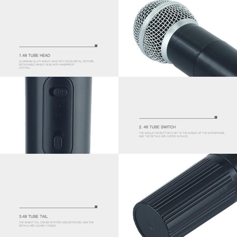 Netikras mikrofono rekvizitas Dirbtinis mikrofono rekvizitas Vaikų mikrofono žaislas