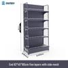 Multifunctional Gray Display Rack for Convenience Stores – Single/Double-Sided Snack Storage Shelf