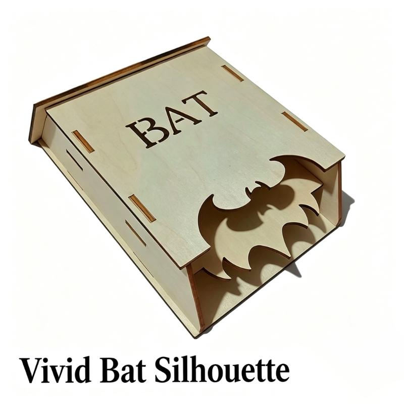 Hanging Bat Shelter House In Wood Construction, Outdoor Bat House for Quiet Tree Placement In Backyard or Yard Use