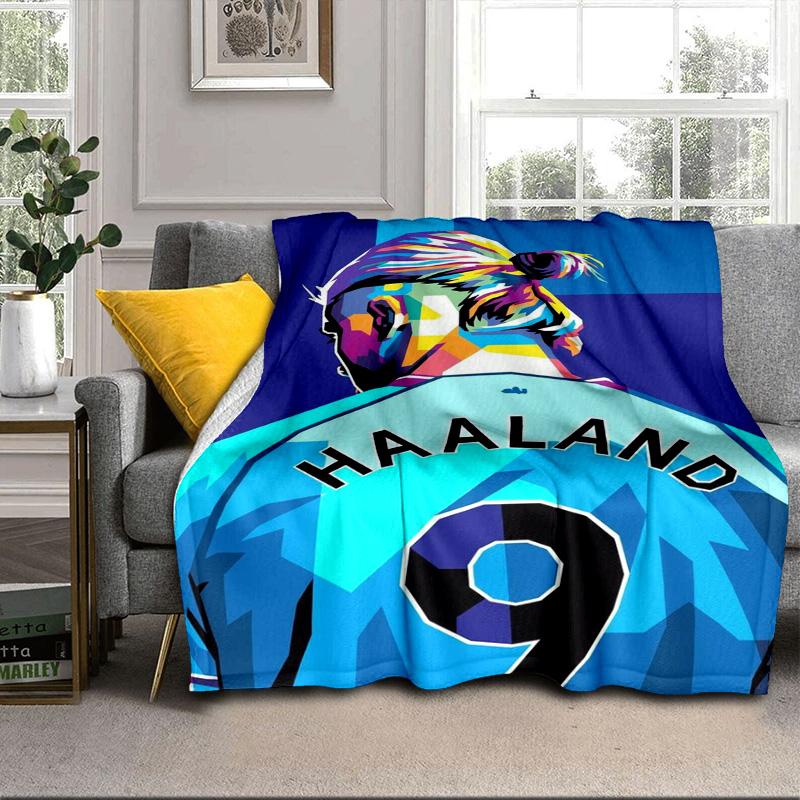 Haaland's Number 9 Journey Portable Blanket/Soft Blanket Bedding Blanket Suitable for Travel Camping Living Rooms Offices Sofas Fan Gifts