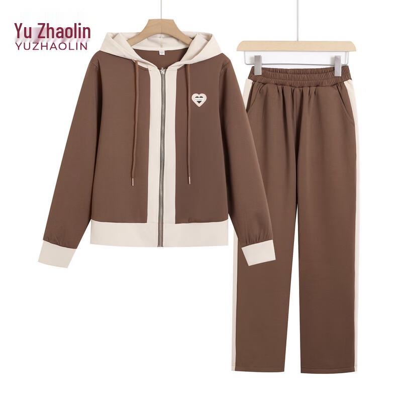 YUZHAOLIN Women s Mid-Age Spring/Autumn Casual Sportswear Set 4XL