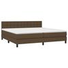 Maison Exclusive - Sommier à lattes de lit matelas et LED Marron foncé 200x200 cm