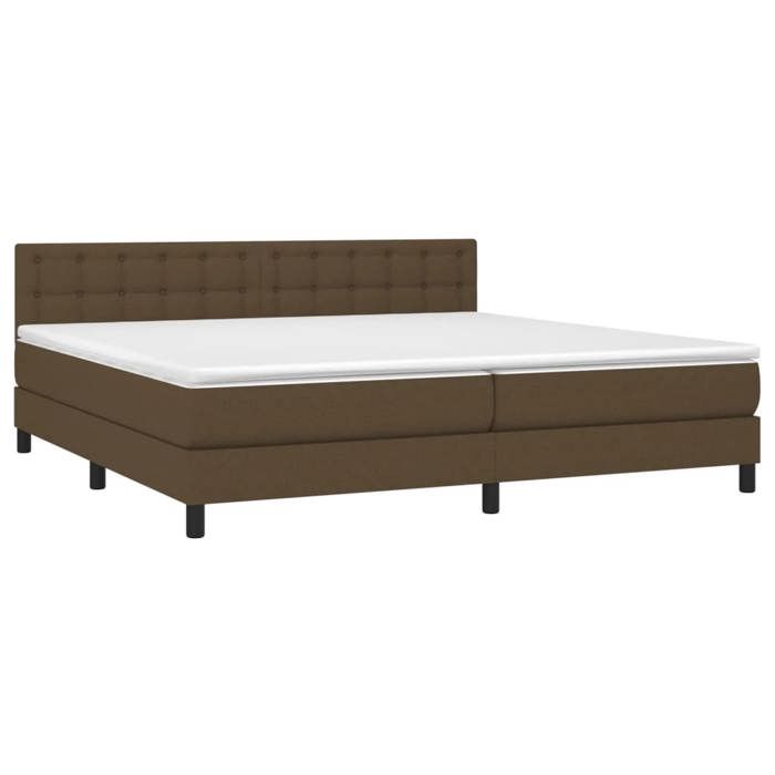 Maison Exclusive - Sommier à lattes de lit matelas et LED Marron foncé 200x200 cm