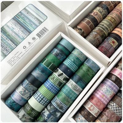 36rolls Multi Pattern Paper Washi Tape Set Blue Green Girl Style Classical Adhesive Masking Tapes Decoration Stickers
