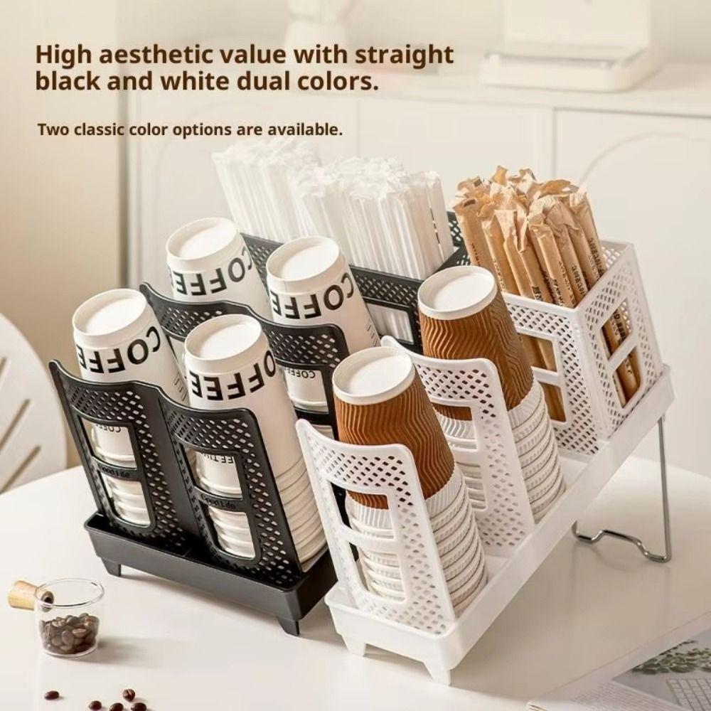 Multifunctional Disposable Cup Holder Single/Double Row Water Cup Organizer Countertop Organizer