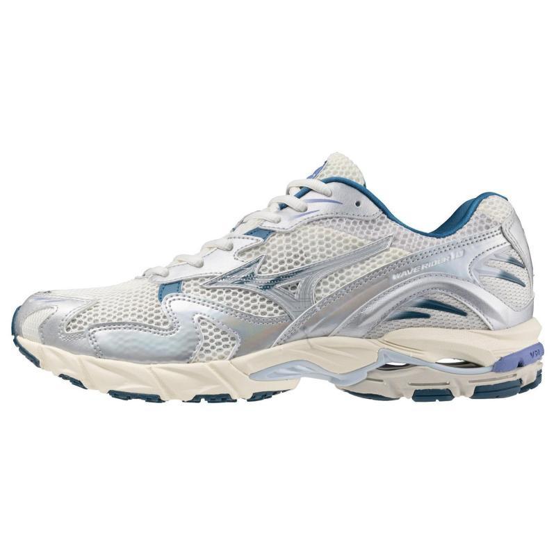 Mizuno Wave Rider 10 White Silver Blue Sneakers D1GA243101
