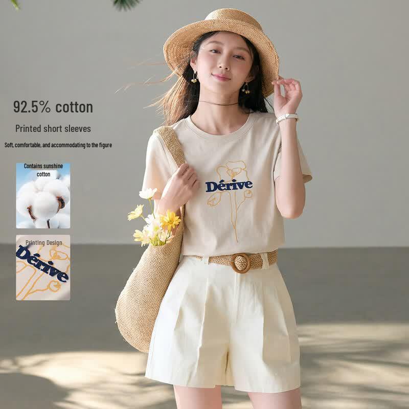 Artistic Print Short Sleeve T-shirt L