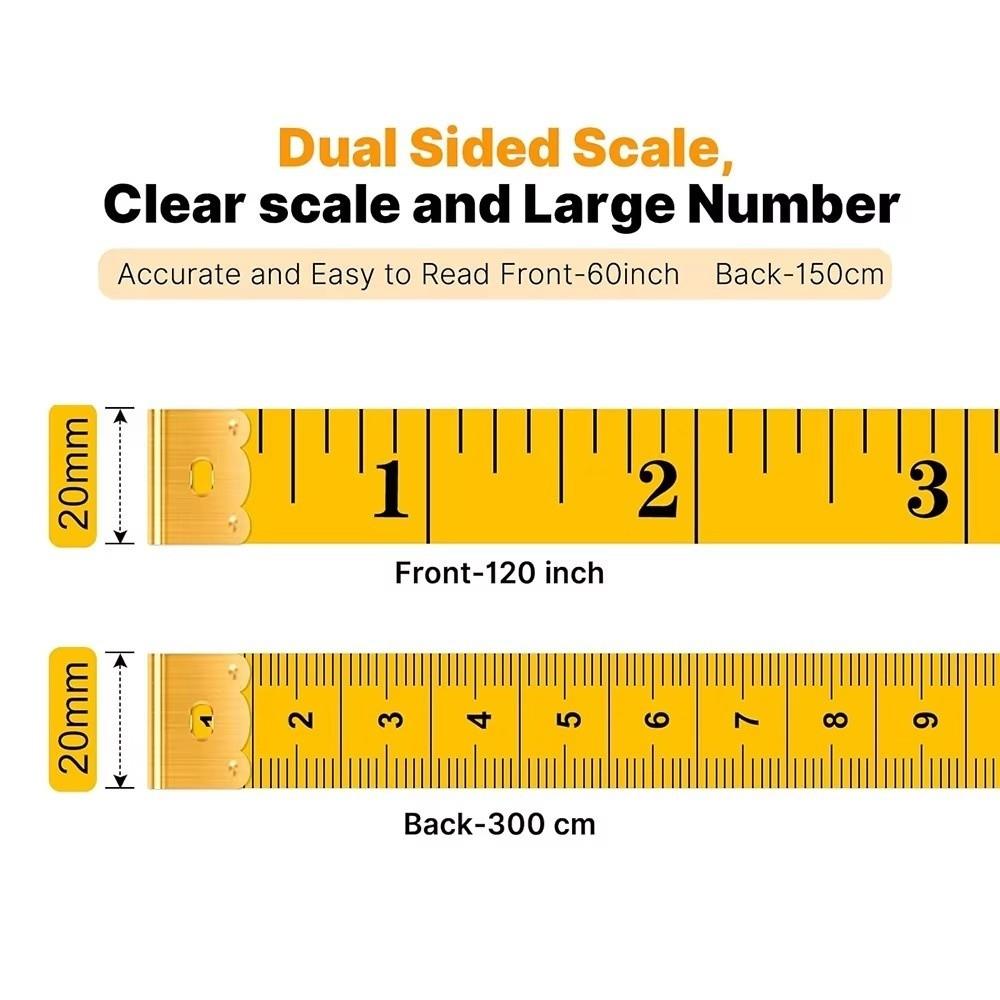 3Pcs Metric Scale Measuring Soft Tape Measure 9.8Feet Body Measuring Tape  Waist Circumference