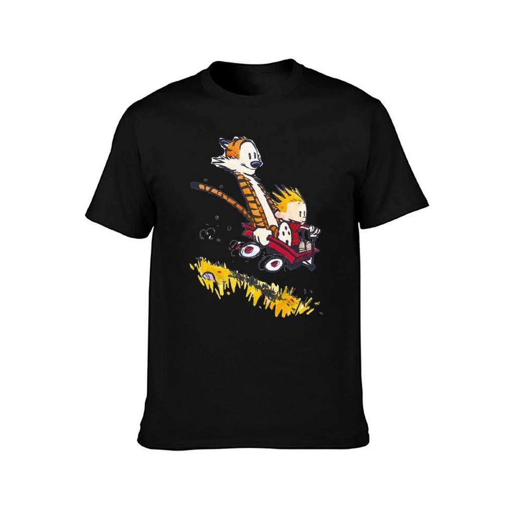 Calvin and The Hobbes T-Shirt Summer Top Man T Shirt Luxury T-shirt Vintage Clothes T Shirts for Men Pack