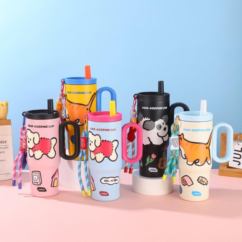 316 Stainless Steel Insulated Travel Mug With Handle 710ml Large Capacity Car Cup Office Outdoor Home Use
