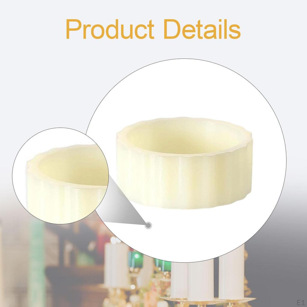 10 Pieces Candle Grippers Drip Protectors Holder Base Rings for Weddings Decor