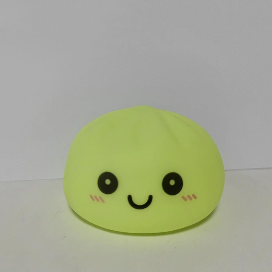 Aesthetic Led Night Light Soft Silicone Simulation Dumpling Glowing Bedroom Room Decor Home Desktop Ornament Kids Gift