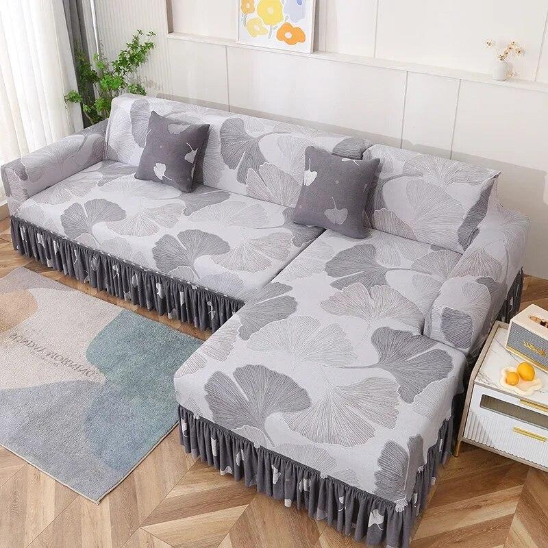Double Sofa Large Skirt Sofa Cushion Four Seasons All Inclusive Sofa Cover Simple Elastic Luxury Sofa Protective Cover