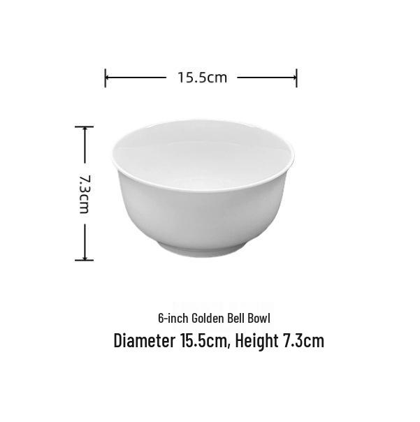 Pure White Ceramic Tableware Set - Plates & Bowls for Home or Hotel