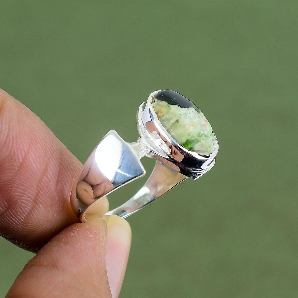 Austalian Chrome Chalcedony Ring 925 Sterling Silver Ring Very Pretty Silver Jewelry Gemstone Handmade Ring For Gifts Available In Ring Size
