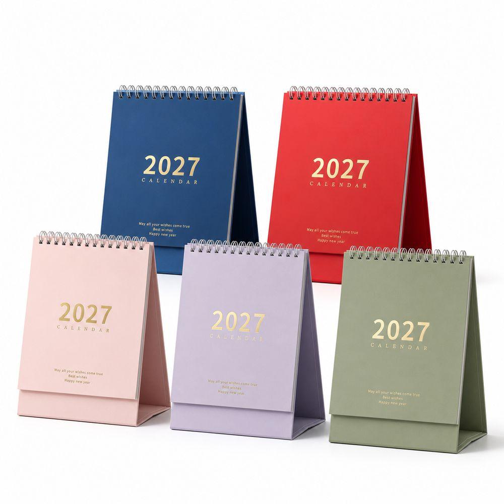 Decorative Display Standing Table Calendar Morandi Color Academic Planner Table Decorations