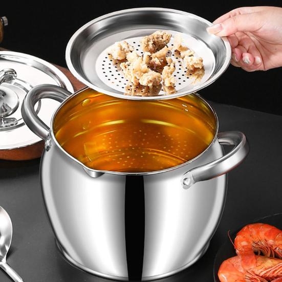 Baconfedtbeholder med indbygget filter 3/4/5L Rustfrit Stål Madoliebeholder Stor Kapacitet Oliestyring til Madolie Svinefedt Stegeolie