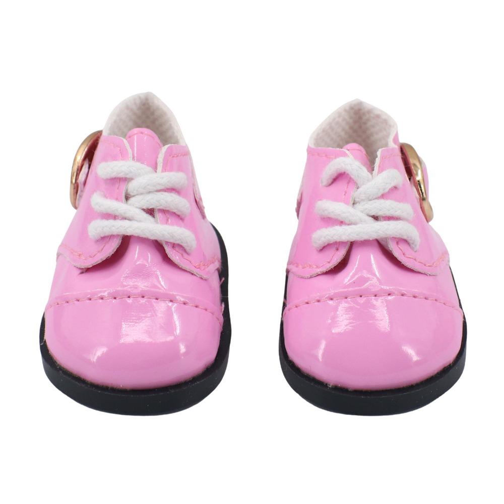 1 Pair PU Leather 20cm Cotton Doll Shoes Casual Wear 20cm Doll Leather Boots  DIY Doll розовый