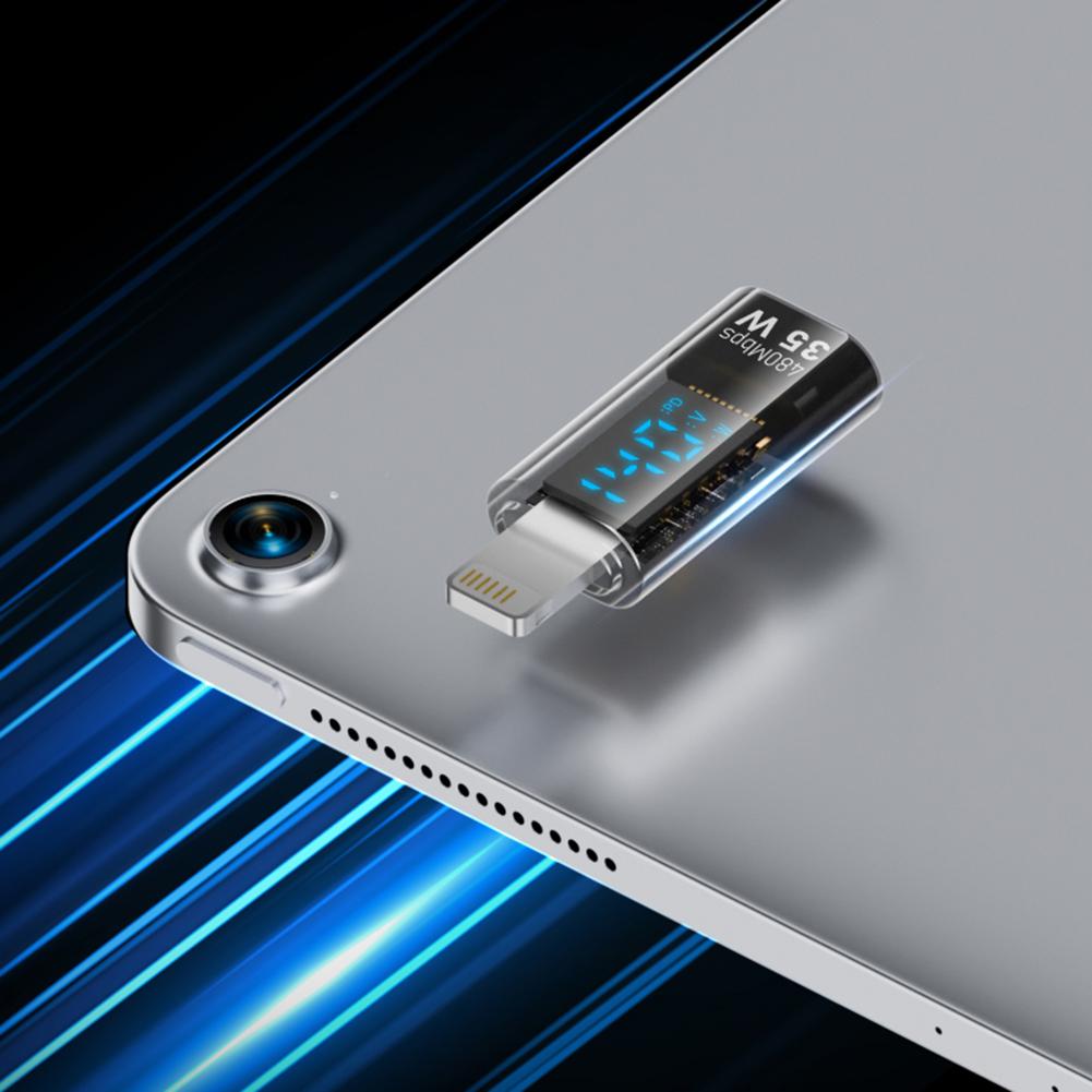 Transparent Type C To C Adapter PD140W LED Display USB C Extension Adapter USB4.0 40Gbps for iPhone 15 14 MacBook iPad NS Switch