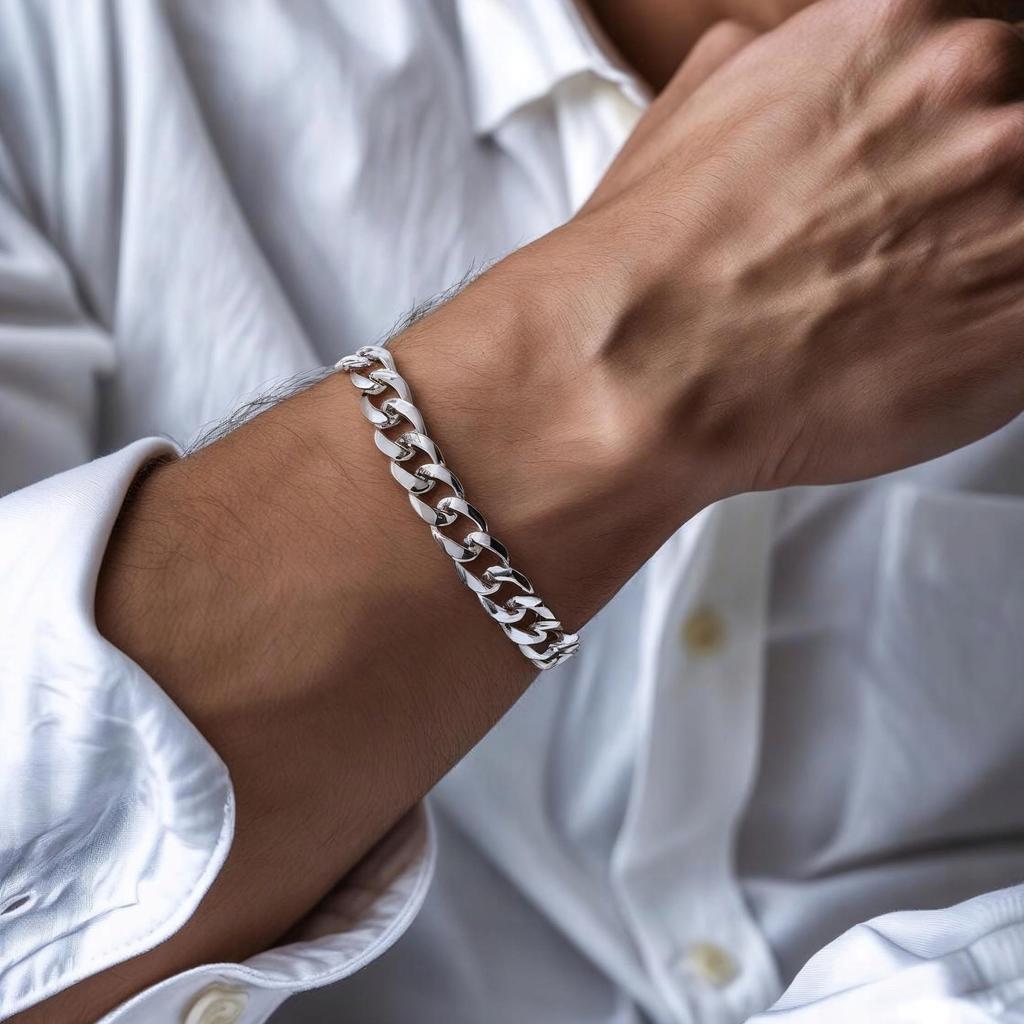 ELEGANT Silver Men' Bracelet 925 Silver Gift for Boyfriend