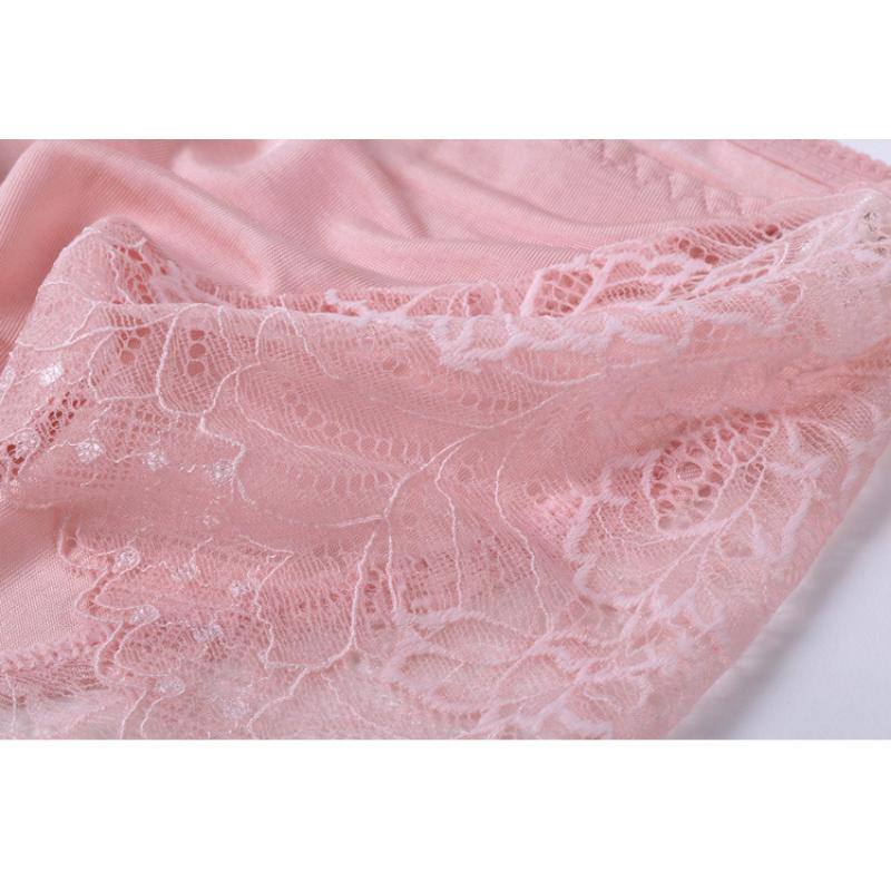 1 Pc Low Waist Sexy Lace Triangle Briefs Silky Smooth and High Elasticity Silk Home Underwear Briefs