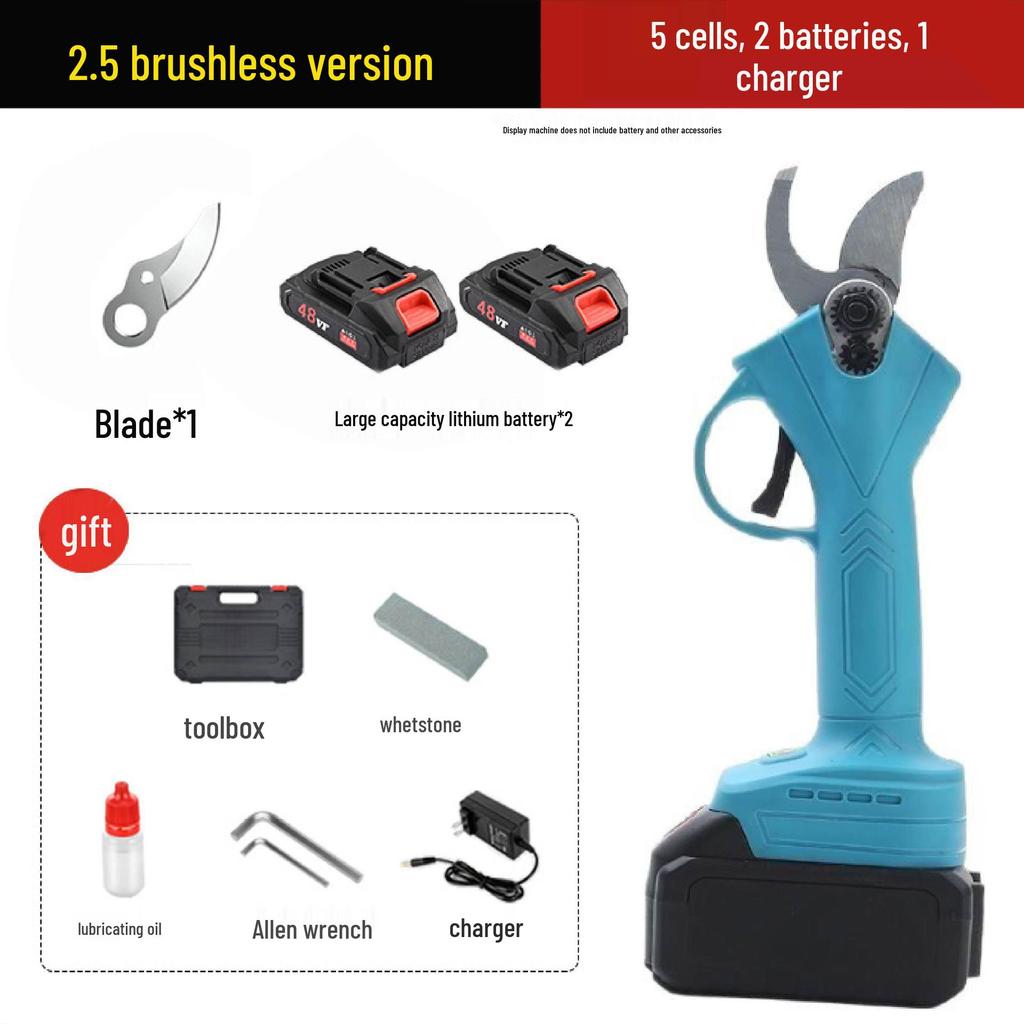 Uppladdningsbara handhållna elektriska beskärningssaxar för trädgårdsodling och landskapsvård