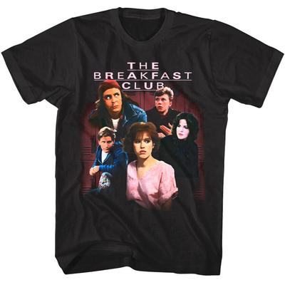 BREAKFAST CLUB TShirt All Smiles Movie Cast Group Photo Shirt Summer Mens and Womens Loose and Breathable Tshirt Top