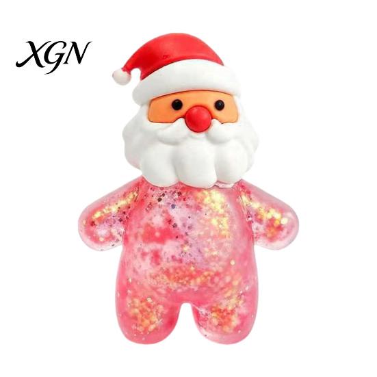 Calm Down Tools for Home Christmas Santa Snowman Squeeze Stress Ball, Slow Rising Soft TPR Balls Fidget Toy Anxiety Relief, Cute Holiday Decompression