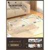 Large Capacity Transparent Under-Bed Storage Box with Wheels