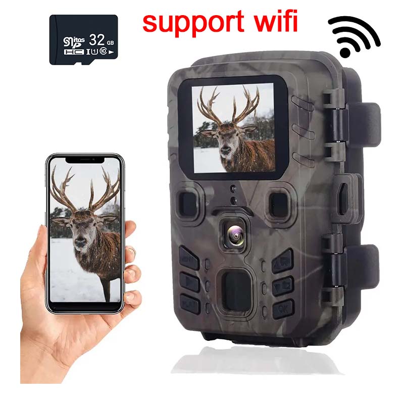 Wifi301 Hunting Camera With 64gb App Control Trail Camera Wireless Bluetooth 24mp 1296p Night Vision Motion Wildlife Traps Po