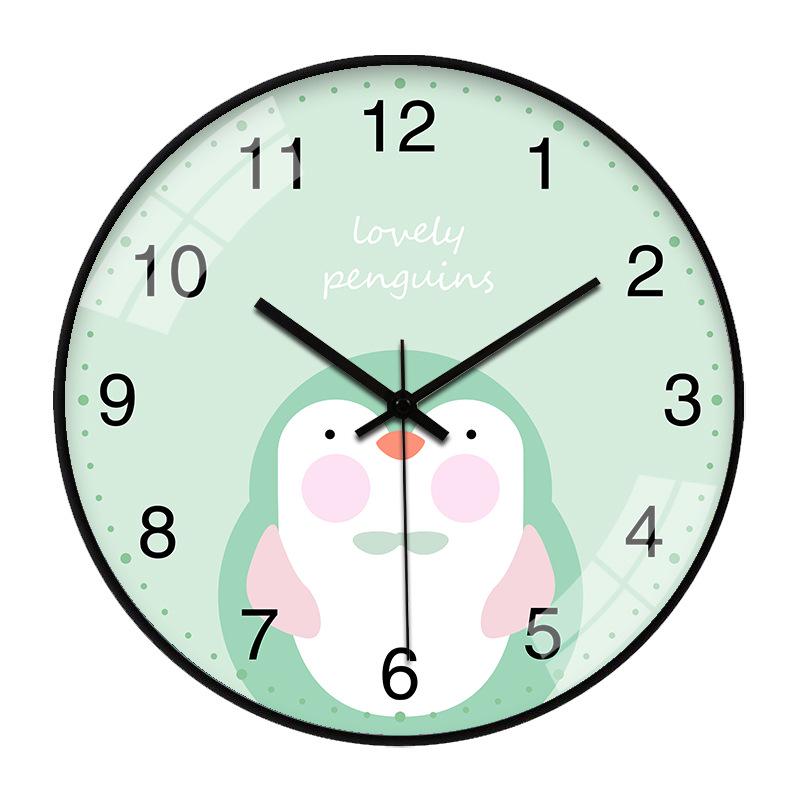 14-Inch Ultra-Quiet Creative Cartoon Wall Clock - Modern Design for Living Room