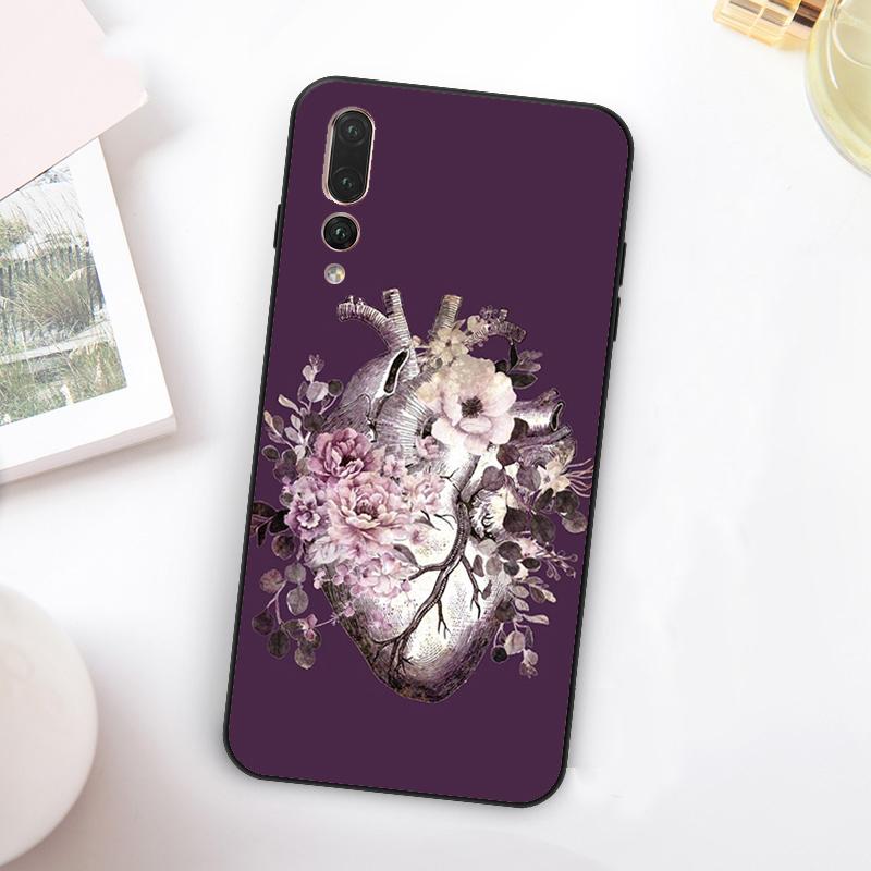 Human Anatomy Heart Art For Huawei Nova 11 10 9 SE Y70 Y60 Y90 Y61 Y91 Y73 Y72 12i 11i 8i P30 P40 Lite P60 Pro Case