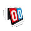 Flip Scoreboard Smooth Turning Tabletop Score Keeper Stainless Steel Rings Manual Turner for