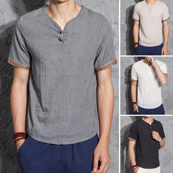 

Футболка для отдыха Мягкие тонкие ретро легкие мужские топы для мужчин