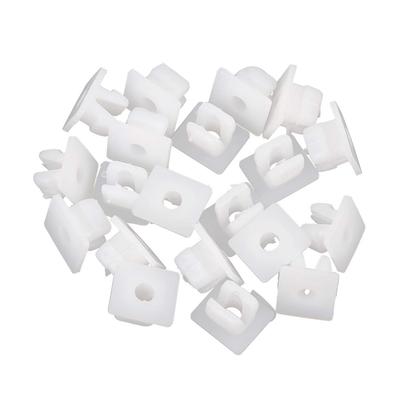 Plastic Rivet White Bumper Fender Fastener Clip Compatible with