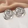 Gold Exquisite And Silver Plated Alloy Geometric Earrings Trendy Style Spring