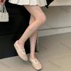 Fashion Women Shoes 2025 Summer New Mesh Breathable Metal Decoration Flat Shoes Comfortable Soft Sole Round Toe Fashion Mary Jane Shoes