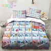 Educational Alphabet Bedding Set Printed single Comforter Quilt Bed Cover Duvet Cover Pillow Case 3 Pieces Sets Kids Adult Size