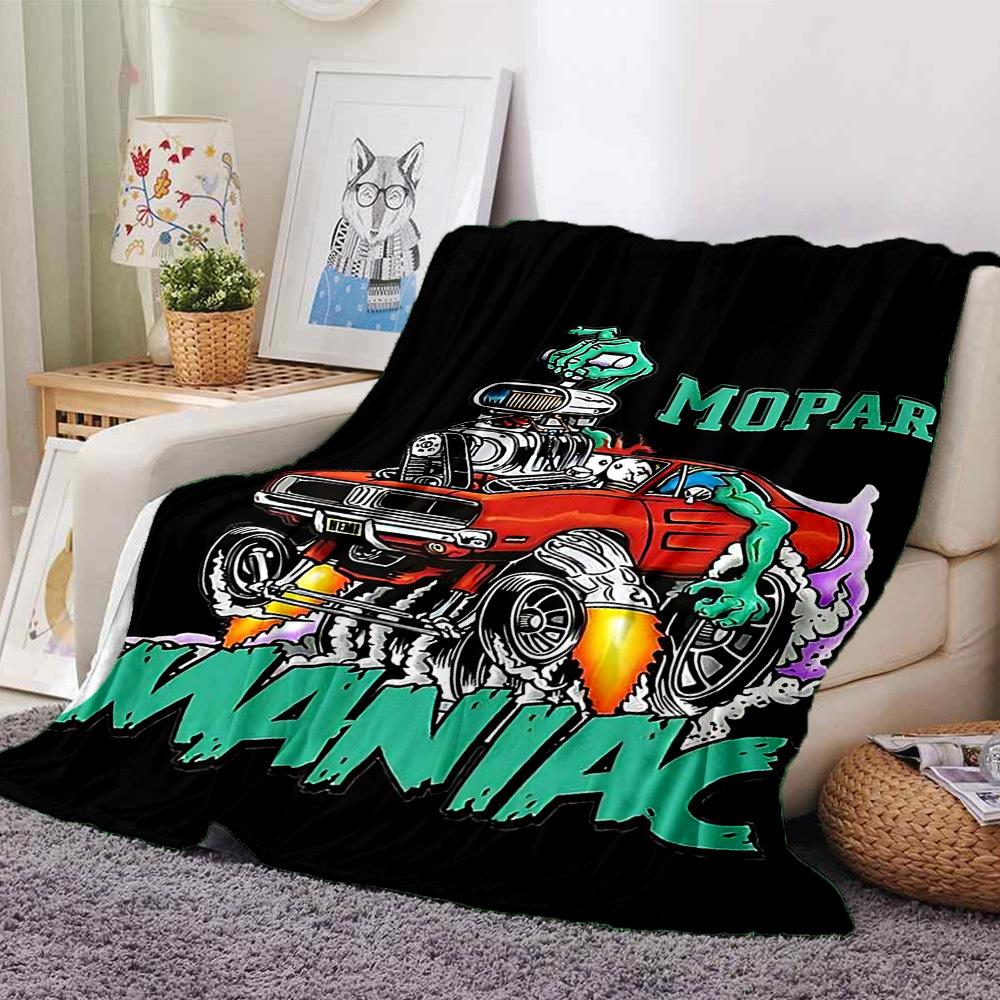 

1pc Mopar Maniac Soft Warm Throw for Home, Office, Trave, All-Season Cozy Bedding Gift, Office Cozy Accessory 1106 80cmx120cm(31inx47in)