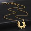 Collana Pendente Raggio di Sole Donna Catena in Acciaio Inossidabile Collane Gioielli da Collo Bohemien Regali per Amici